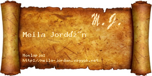 Meila Jordán névjegykártya